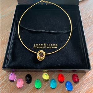 Beautiful Joan Rivers changeable omega necklace